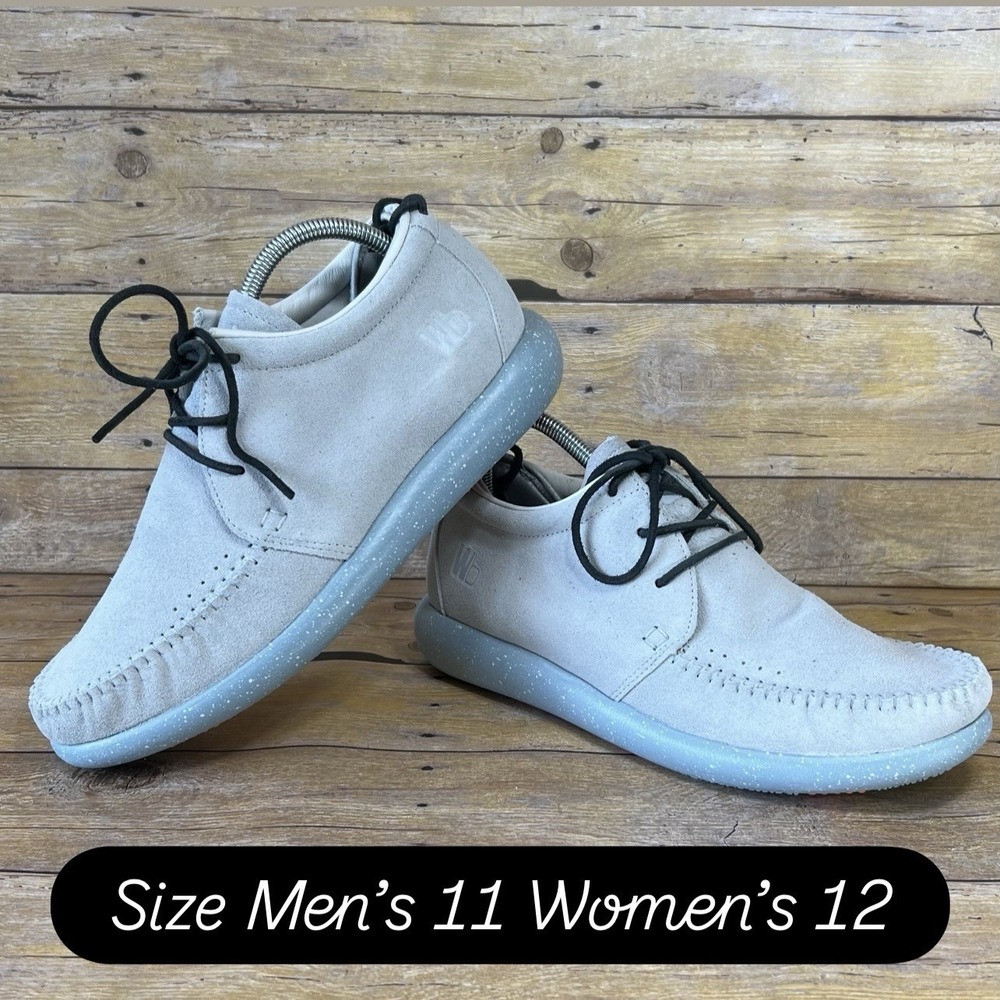 World‎ Boots Hemera Haze Grey Suede Moccasin Sneakers Mens 11 Womens 12